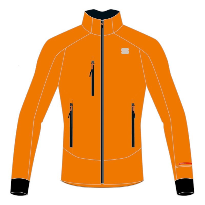 Тёплая разминочная куртка Sportful Apex WS Jacket желто-оранжевая Тёплая разминочная куртка Sportful Apex WS Jacket желто-оранжевая